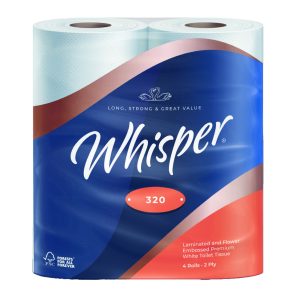 WHISPER 320 TOILET ROLL