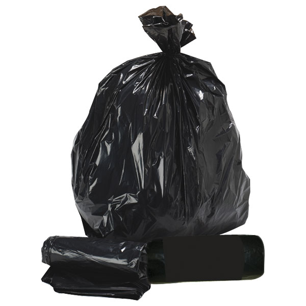 200 Black Refuse Sacks 18"x29"x39"