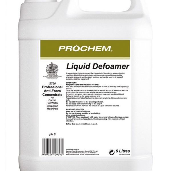 5L Prochem Liquid Defoamer S760