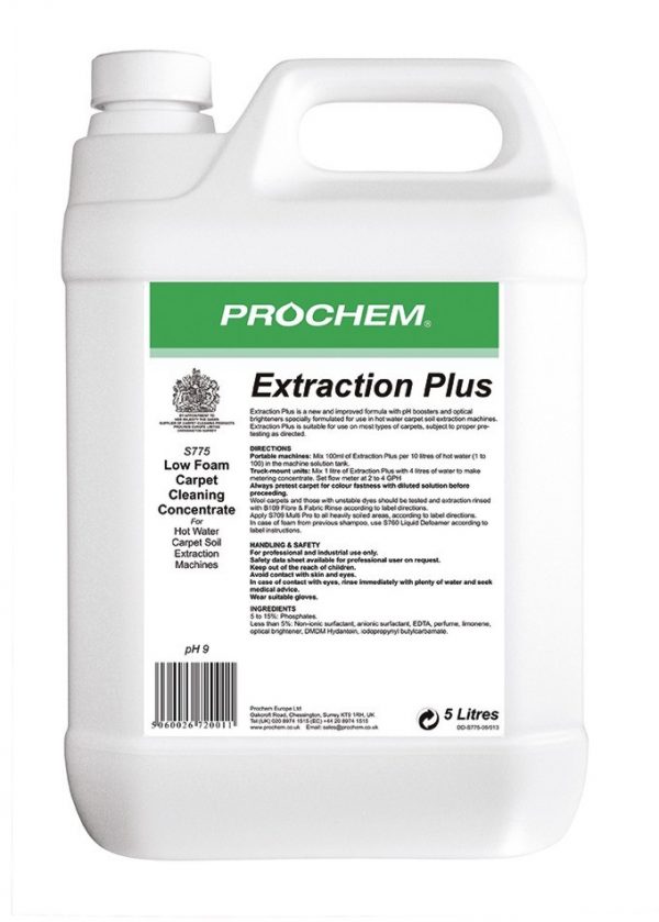 EXTRACTION PLUS PROCHEM CARPET DETERGENT CLEAN CLEANING