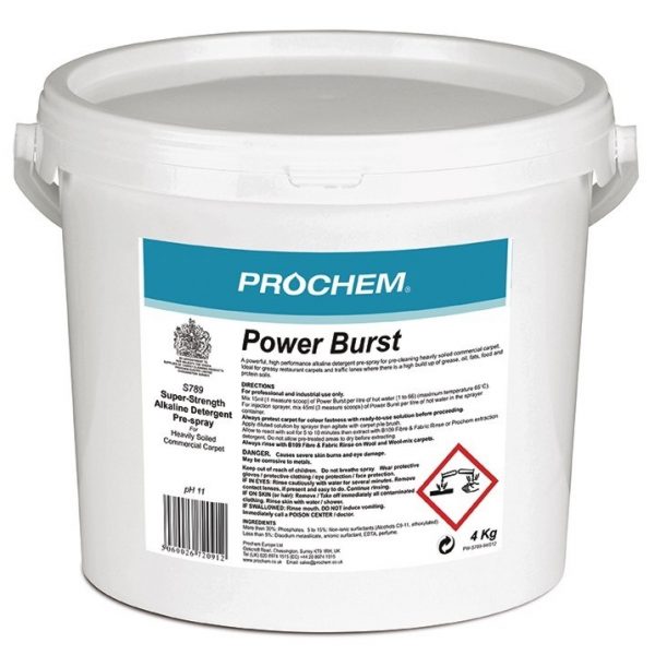 4Kg Prochem Powerburst Pre-Spray for Heavily Soiled Carpets