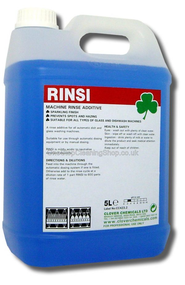 RINSI CLOVER CHEMICALS MACHINE DISHWASHER RINSE