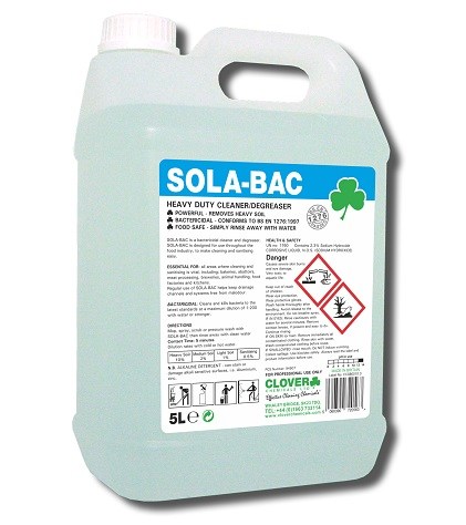5L Sola-Bac Heavy Duty Bactericidal Cleaner