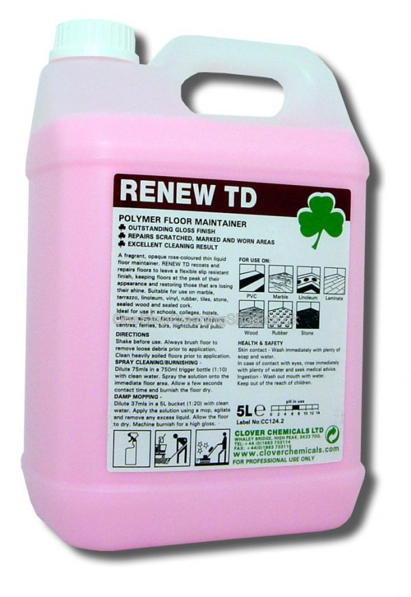 RENEW TD POLYMER FLOOR MAINTAINER CLOVER CHEMICALS