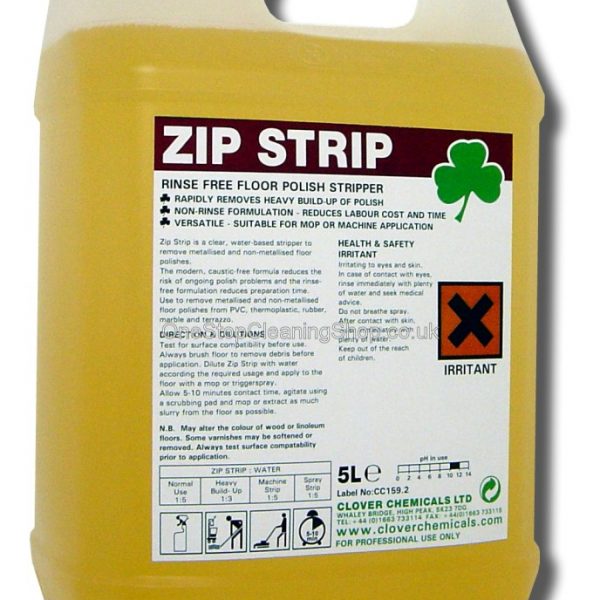 5L Clover Zip Strip - Solvent based rinse free stripper