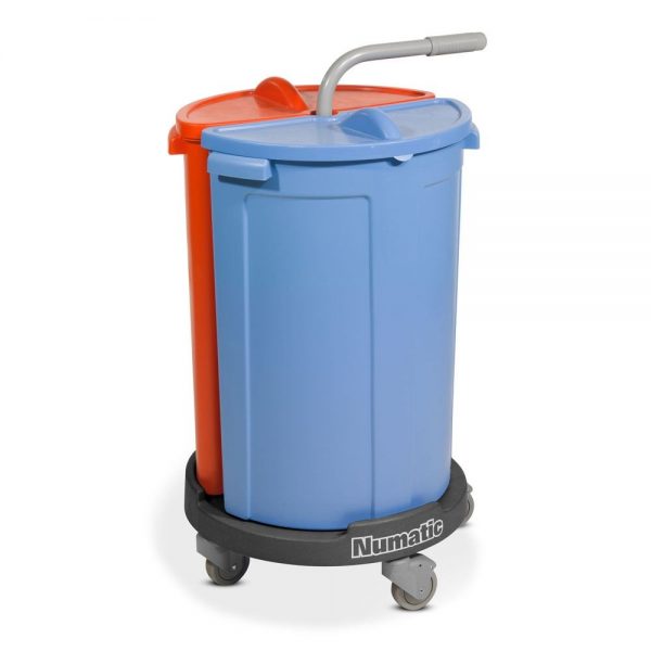 NC 2R Numatic Carousel Trolley  2  x 70L Bins on Wheeled Base