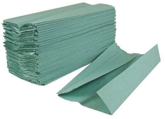 5000 Green Interfold Towels 25 x 21cm