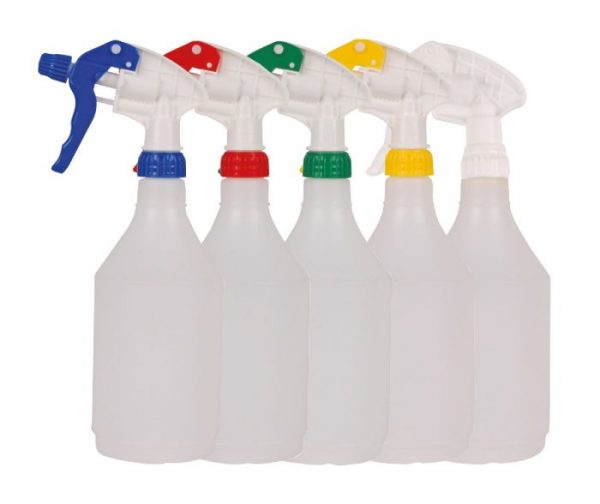 Trigger Spray Bottles with Coloured Top