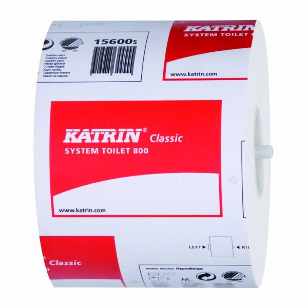 KATRIN CLASSIC 800 SHEET SYSTEM TOILET ROLL LOO