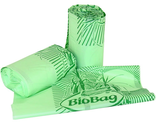 Bio Bags Roll of 20 Liners to fit a 10L caddy. Fully compostable. Liner 42cm wide x 50cm High