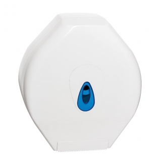 Maxi Jumbo Toilet Roll Disp Wht Blue Drp