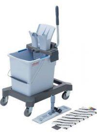 Vileda 25L UltraSpeed Mop Kit on Castors includes Bucket, Wringer, Wheeled Base, Mop Frame, 1 x Microfibre Mop - NO HANDLE