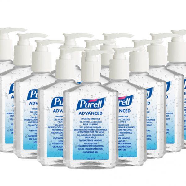 12 x 300ml Purell Hand Sanitiser Pump Bottle