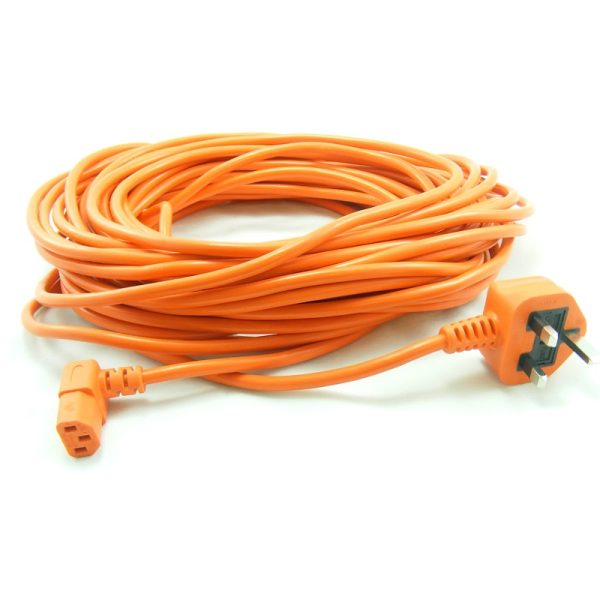 Pacvac Orange Mains Cable Complete with Both Plugs