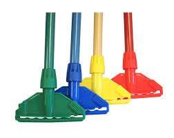 Aluminium Mop Handle with Plastic Kentucky Clip