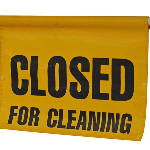 SYR Closed For Cleaning Sign