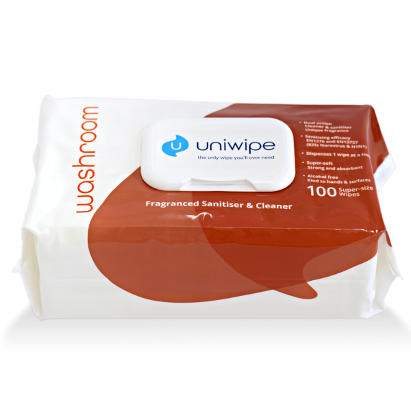 Uni Wipe Red 100 x Huge Washroom Wipes