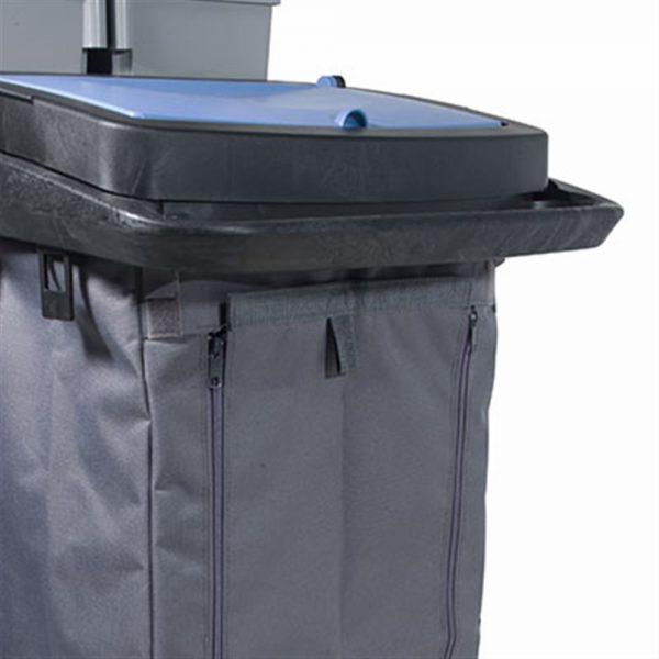 Providing the benefit of enclosed storage in a compact design, the ECO-Matic EM2 offers a generous 120L waste facility, 2 deep storage drawers and top storage tray for all your cleaning equipment and supplies.