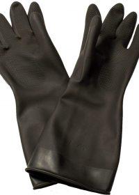 Black Rubber Gloves - 1 Pair