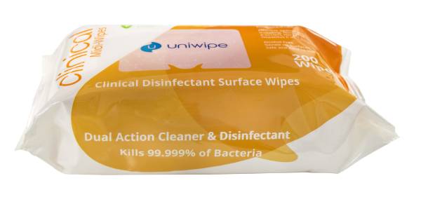 Uni Wipe Clinical Midi-Wipes Pack of 200 Sheet Size 200 x 230mm