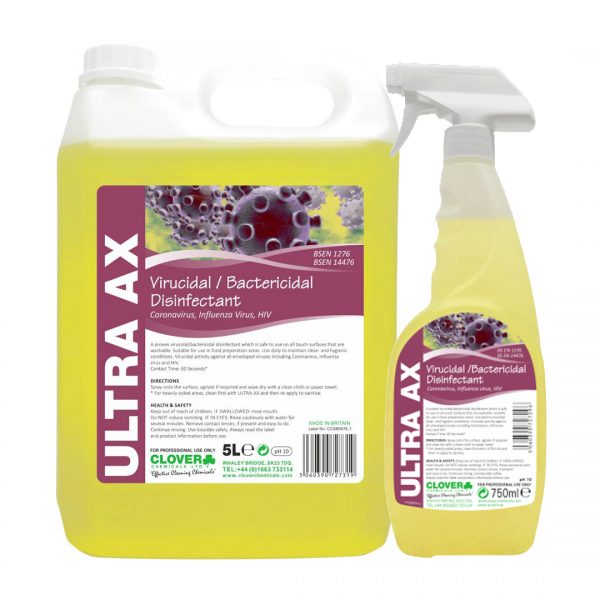 Clover Chemicals Ultra AX Effective Against Coronaviruses