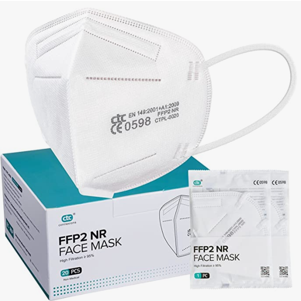 Pk of 20 FFP2/KN95 Face Masks