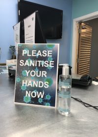 A4 Hand Sanitising Reception Sign
