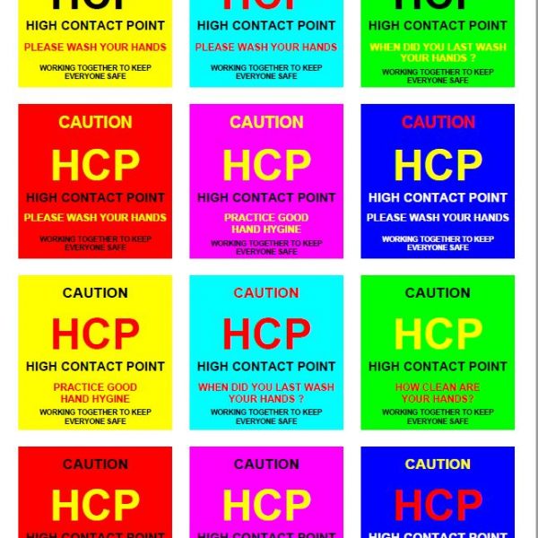 High Contact Point Stickers - Sheet of 12