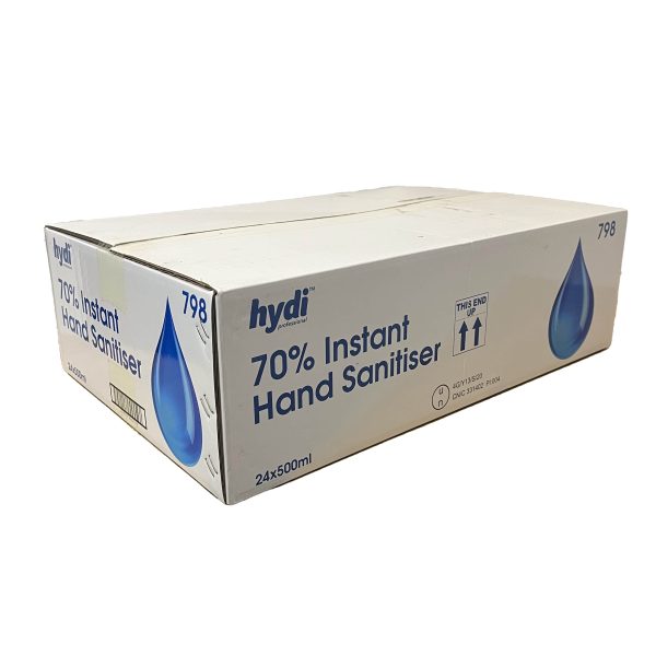24 x 500ml Hand Sanitiser 70% Alcohol in Pump Dispenser