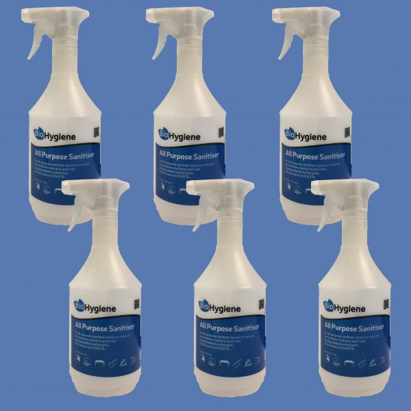 6 bottles for bio hygiene all purpose sanitiser BH201
