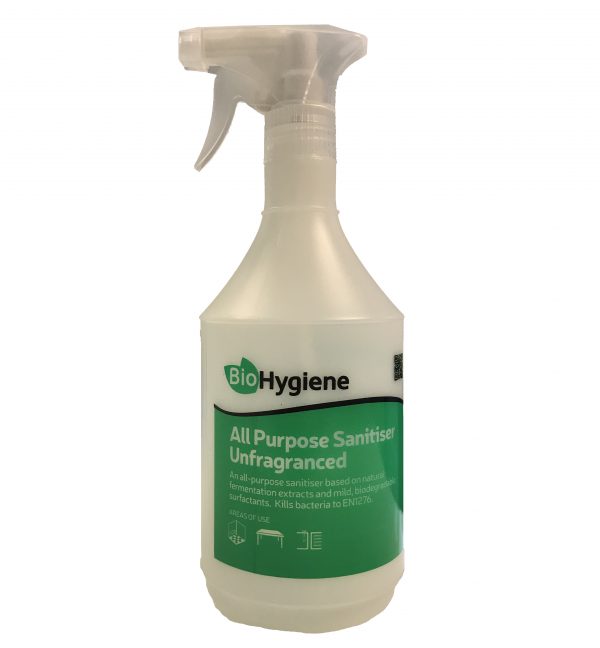 1 bottle for bio hygiene all purpose sanitiser unfragranced BH202