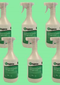 6 x Screen-Printed All Purpose Sanitiser - Unfragranced - Empty Trigger Spray Bottles