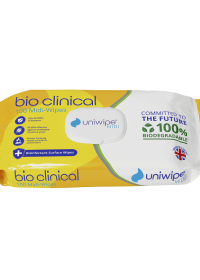 Uni Wipe Biodegradable Clinical Wipes Pk of 100