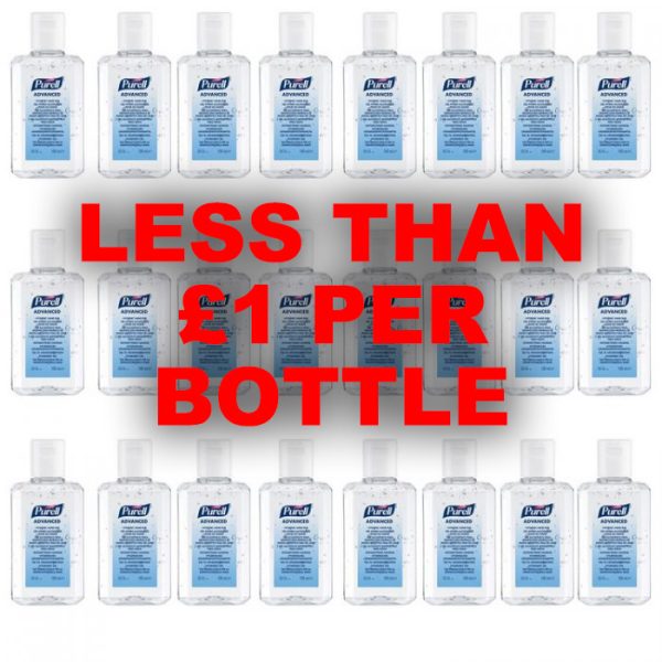 24 x Purell 100ml Flip Top 70% Alcohol Hand Sanitiser