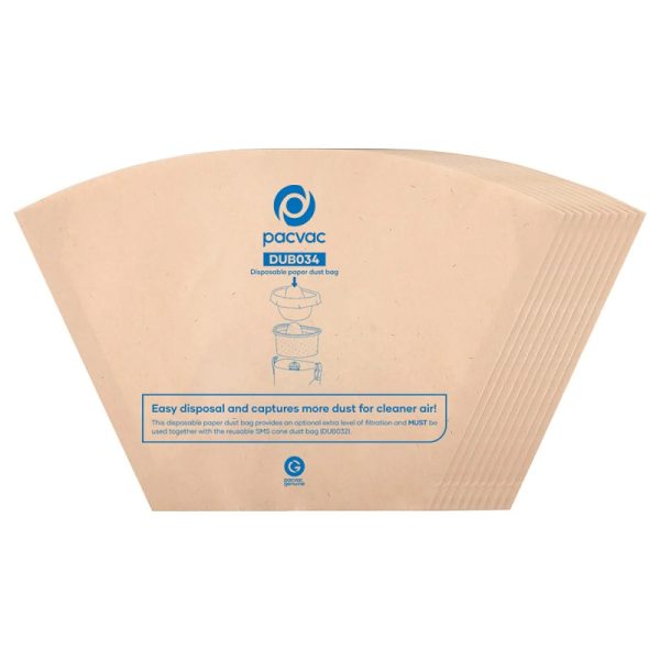 Pk of 10 Pacvac Velo Disposable Paper Dust Bags