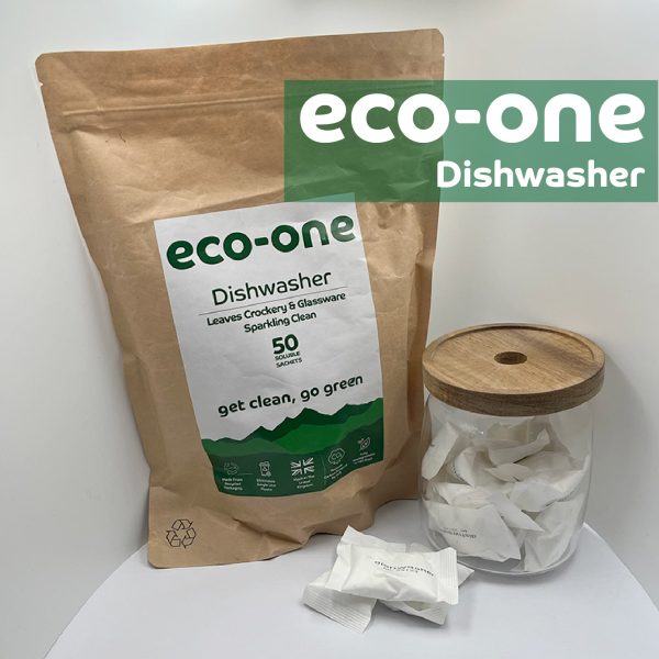 ECO-ONE DISHWASHER PLASTIC-FREE CHEMICAL SACHETS