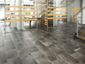 office tiled floor