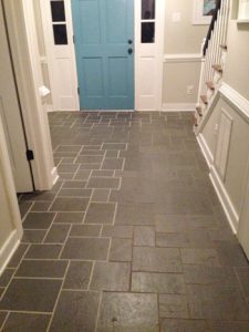 tiled floor grout