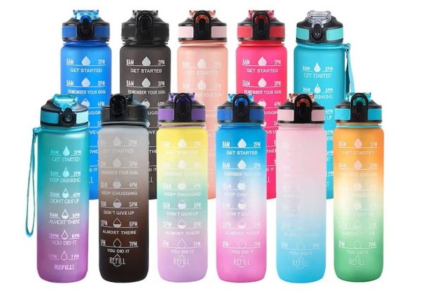 Motivational Hourly Water Bottle
