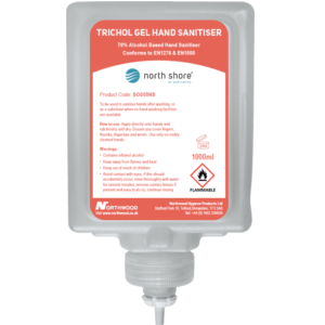 Northshore Trichol Alcohol Gel Hand Sanitiser 6 x 1L