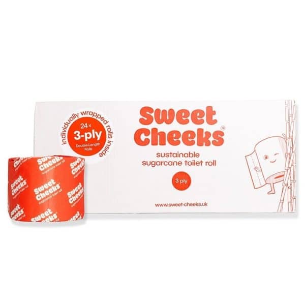 Sweet Cheeks 3-Ply Sugarcane Toilet Roll x24