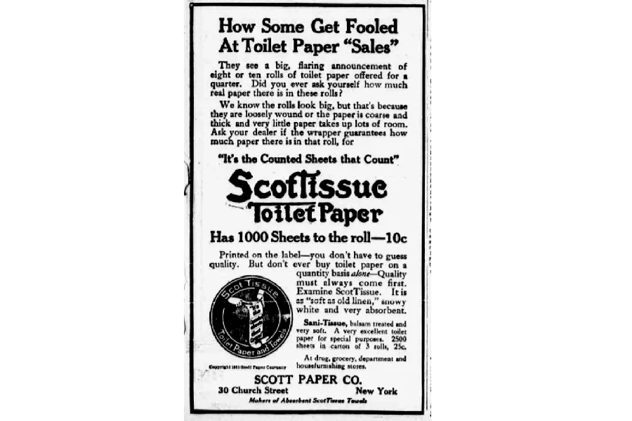 newspaper cutting toilet paper