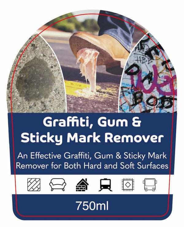 GGMR graffiti gum sticky mark remover label