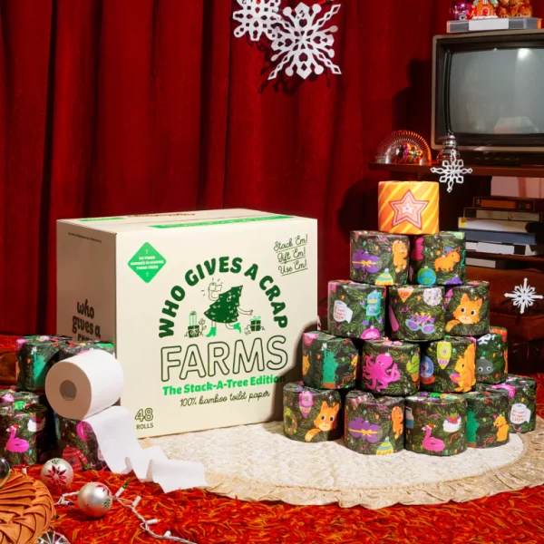 48 Premium Quality Bamboo Toilet Rolls - Christmas Edition
