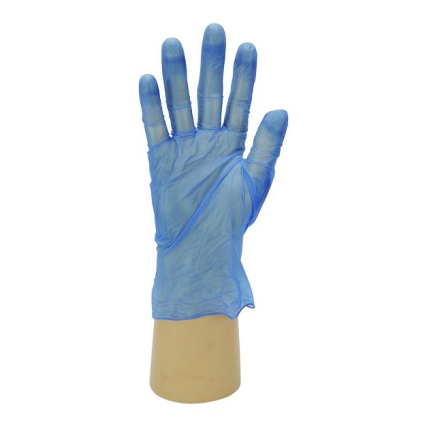 Blue Vinyl Powdered Gloves x 100